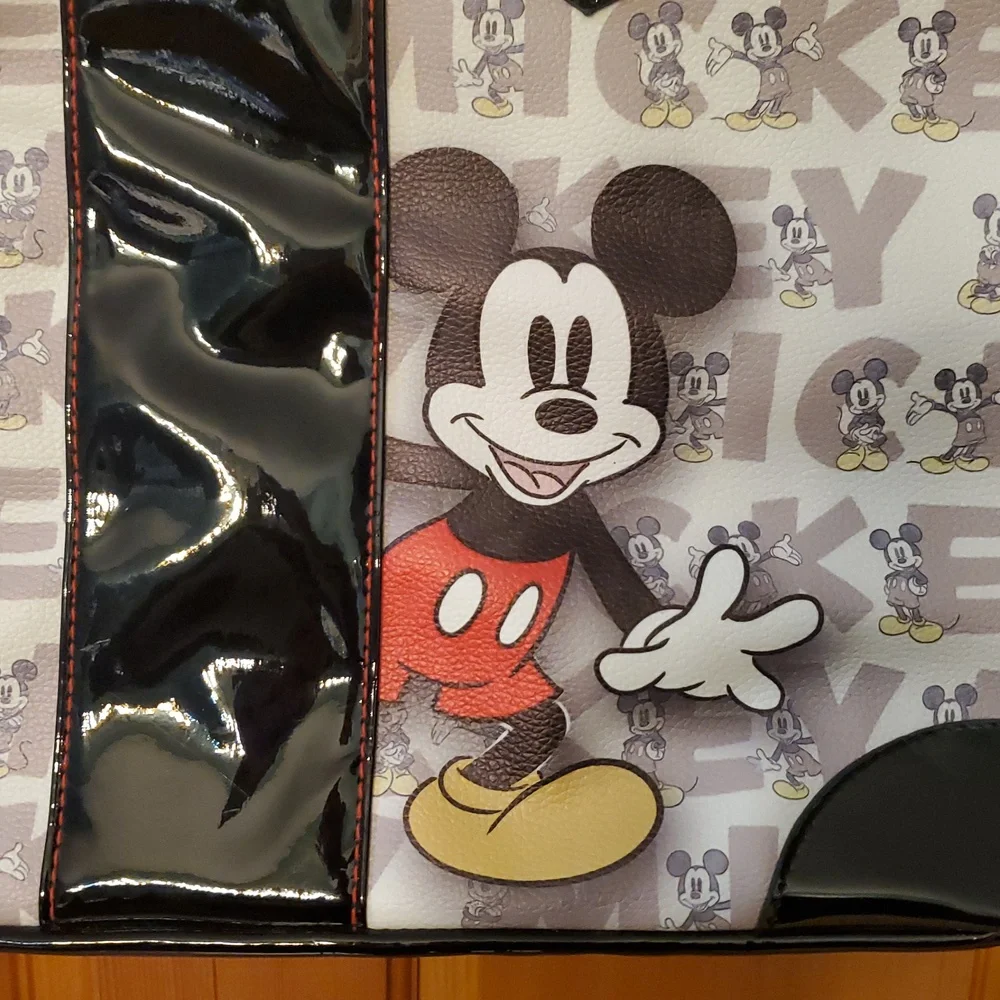 Disney x The Bradford Exchange Mickey Mouse Iconic Faux‎ Leather Tote Bag